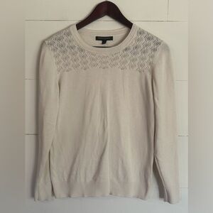 Banana Republic Ivory Knit Sweater Size M